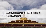 ins怎么删除自己评论（ins怎么删除自己给别人的评论）