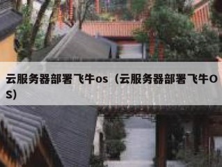 云服务器部署飞牛os（云服务器部署飞牛OS）