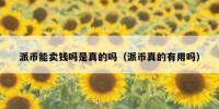 派币能卖钱吗是真的吗（派币真的有用吗）