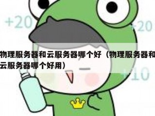 物理服务器和云服务器哪个好（物理服务器和云服务器哪个好用）