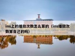ins上的播放次数怎么算的（ins播放次数算自己的吗）