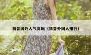 抖音国外人气高吗（抖音外国人排行）