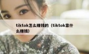 tiktok怎么赚钱的（tiktok靠什么赚钱）