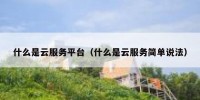 什么是云服务平台（什么是云服务简单说法）