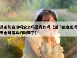 派币能变现吗安全吗是真的吗（派币能变现吗安全吗是真的吗知乎）