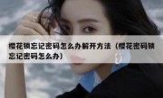 樱花锁忘记密码怎么办解开方法（樱花密码锁忘记密码怎么办）