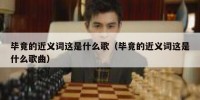 毕竟的近义词这是什么歌（毕竟的近义词这是什么歌曲）
