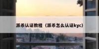 派币认证教程（派币怎么认证kyc）