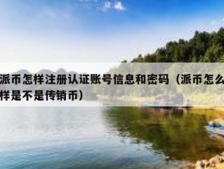 派币怎样注册认证账号信息和密码（派币怎么样是不是传销币）