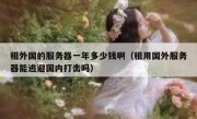 租外国的服务器一年多少钱啊（租用国外服务器能逃避国内打击吗）