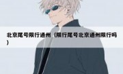 北京尾号限行通州（限行尾号北京通州限行吗）