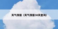 天气预报（天气预报30天查询）