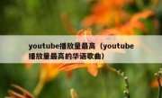 youtube播放量最高（youtube播放量最高的华语歌曲）