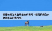 樱花校园怎么登录进去的账号（樱花校园怎么登录进去的账号呢）