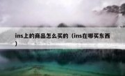 ins上的商品怎么买的（ins在哪买东西）