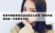 租用外国服务器违法犯罪怎么处理（租用外国服务器一共需要多少钱）