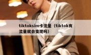 tiktoksim卡流量（tiktok有流量就会变现吗）