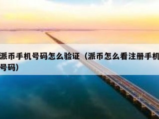 派币手机号码怎么验证（派币怎么看注册手机号码）