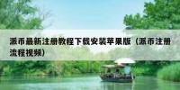 派币最新注册教程下载安装苹果版（派币注册流程视频）