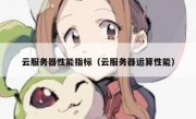 云服务器性能指标（云服务器运算性能）