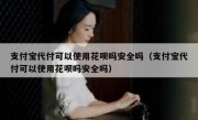 支付宝代付可以使用花呗吗安全吗（支付宝代付可以使用花呗吗安全吗）