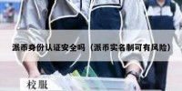 派币身份认证安全吗（派币实名制可有风险）