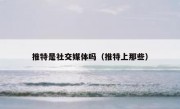 推特是社交媒体吗（推特上那些）