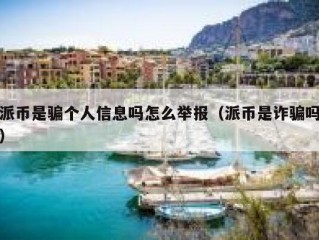 派币是骗个人信息吗怎么举报（派币是诈骗吗）