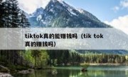 tiktok真的能赚钱吗（tik tok真的赚钱吗）
