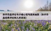 快手作品评论句子暖心短句搞笑幽默（快手作品经典评论别人的说说）