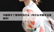 中国用不了推特吗为什么（为什么中国无法用推特）