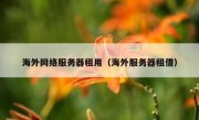 海外网络服务器租用（海外服务器租借）