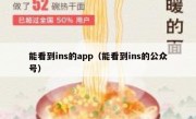 能看到ins的app（能看到ins的公众号）