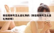 微信视频号怎么送礼物的（微信视频号怎么送礼物的呢）