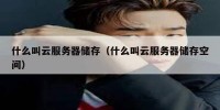 什么叫云服务器储存（什么叫云服务器储存空间）