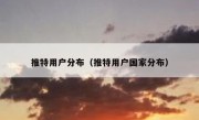 推特用户分布（推特用户国家分布）