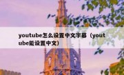 youtube怎么设置中文字幕（youtube能设置中文）