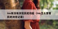 ins有没有浏览历史功能（ins怎么查看历史浏览记录）