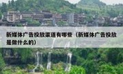 新媒体广告投放渠道有哪些（新媒体广告投放是做什么的）