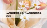ins不能评论图片吗（ins不能发图不能评论）