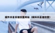 国外抖音买播放量网站（国际抖音播放量）