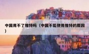 中国用不了推特吗（中国不能使用推特的原因）