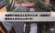 成都限行被拍怎么处罚2022年（成都限行被拍怎么处罚2022年7月）