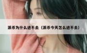 派币为什么进不去（派币今天怎么进不去）