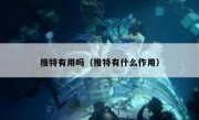 推特有用吗（推特有什么作用）