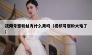 视频号涨粉丝有什么用吗（视频号涨粉太难了）