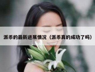 派币的最新进展情况（派币真的成功了吗）