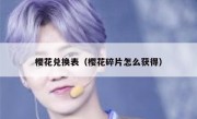 樱花兑换表（樱花碎片怎么获得）