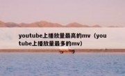 youtube上播放量最高的mv（youtube上播放量最多的mv）