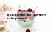 怎么购买youtube会员（如何购买youtube premium）